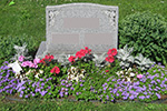 Flowers at gravesite